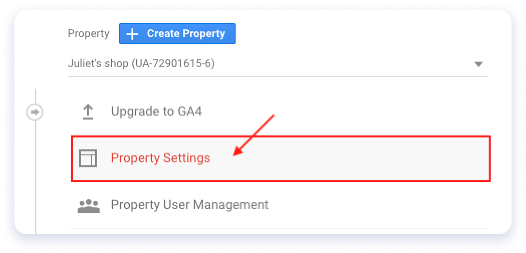 Property settings GA4