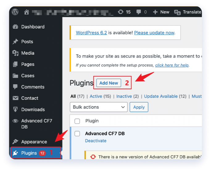 WordPress - add new plugin