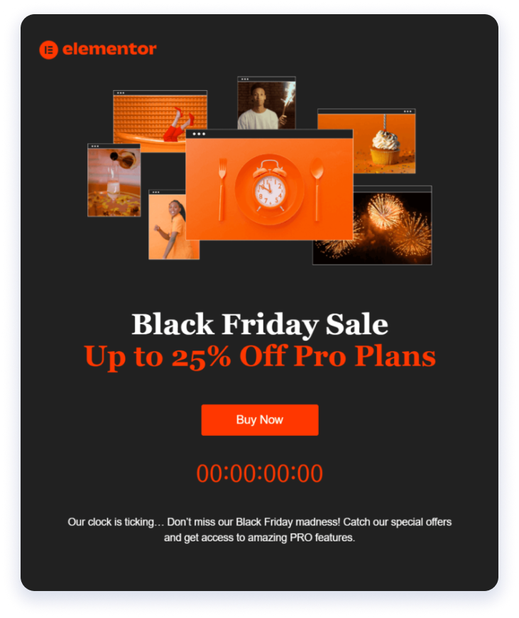 Black Friday email example