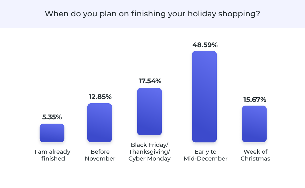 Holiday shopping plans