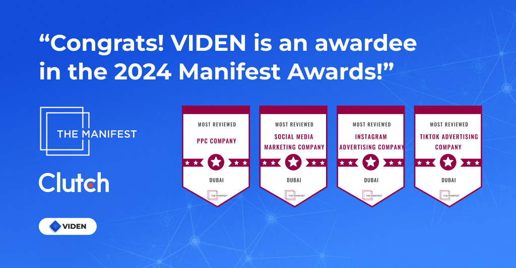 VIDEN Wins the Manifest Award for Most Reviewed B2B Company in Dubai for 2024